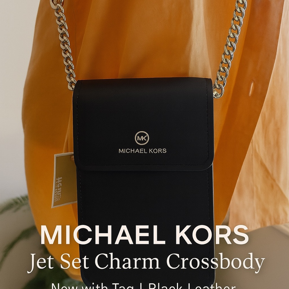 ❤️NWT❤️ Michael Kors Jet Set Charm Crossbody with Gold Chain
